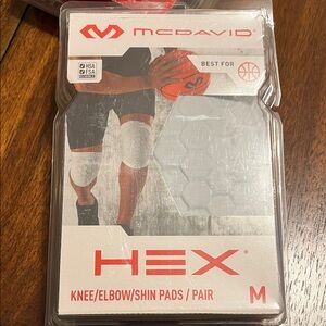McDavid HEX Knee/Elbow/Shin Pads - White (M)